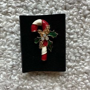 Avon Candy Cane Holiday Pin